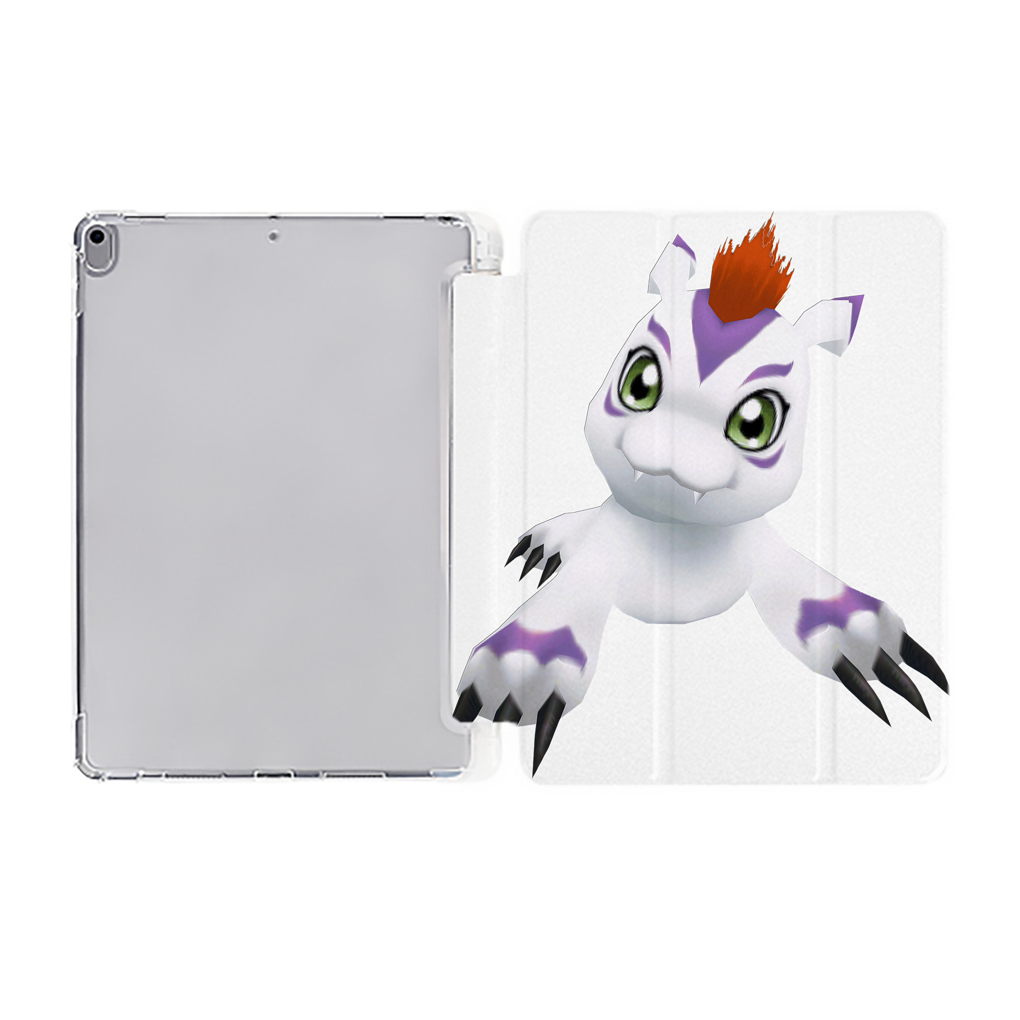 （画像用） Digimon デジタルモンスター/デジモン IPad ケース ペン収納付き 三つ折りスタンド PUレザー×シリコン 対応機種9.5/10.5/10.9インチ